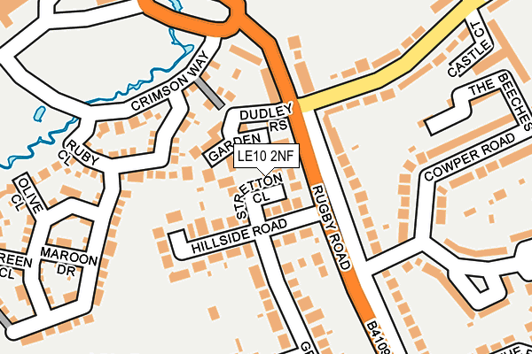 LE10 2NF map - OS OpenMap – Local (Ordnance Survey)