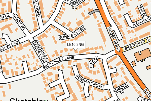 LE10 2NG map - OS OpenMap – Local (Ordnance Survey)