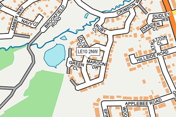 LE10 2NW map - OS OpenMap – Local (Ordnance Survey)