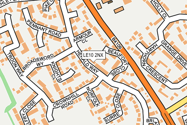 LE10 2NX map - OS OpenMap – Local (Ordnance Survey)