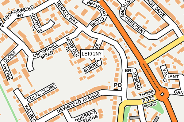 LE10 2NY map - OS OpenMap – Local (Ordnance Survey)