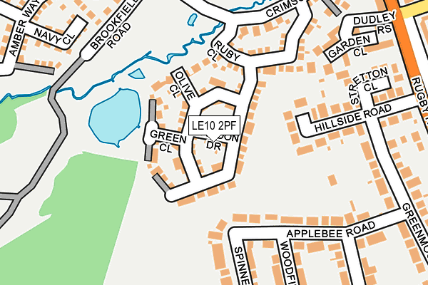 LE10 2PF map - OS OpenMap – Local (Ordnance Survey)