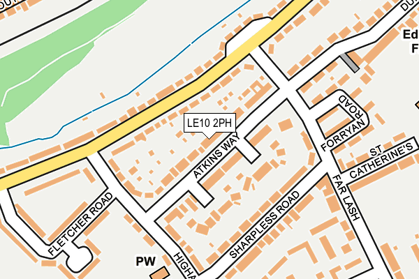 LE10 2PH map - OS OpenMap – Local (Ordnance Survey)