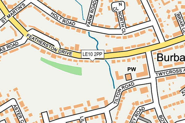 LE10 2PP map - OS OpenMap – Local (Ordnance Survey)