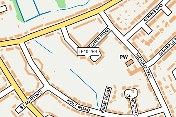 LE10 2PS map - OS OpenMap – Local (Ordnance Survey)