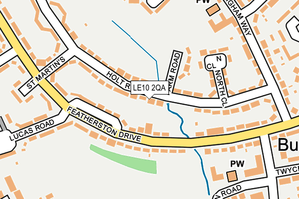 LE10 2QA map - OS OpenMap – Local (Ordnance Survey)