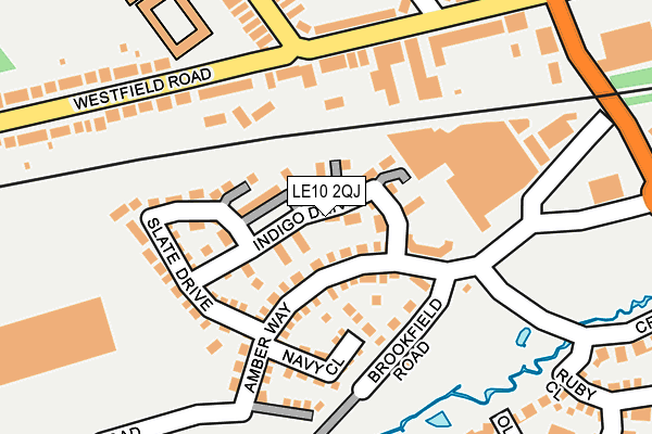 LE10 2QJ map - OS OpenMap – Local (Ordnance Survey)