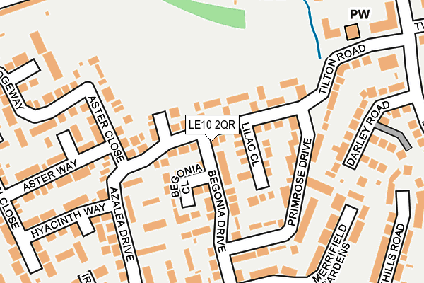 LE10 2QR map - OS OpenMap – Local (Ordnance Survey)