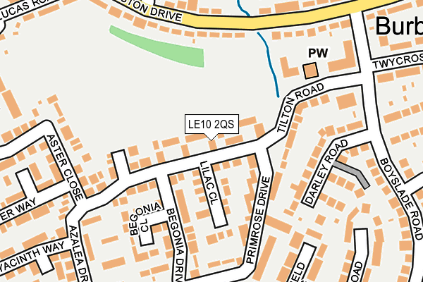 LE10 2QS map - OS OpenMap – Local (Ordnance Survey)