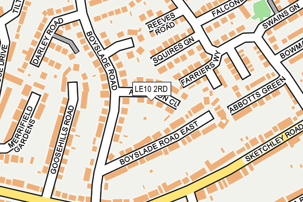 LE10 2RD map - OS OpenMap – Local (Ordnance Survey)