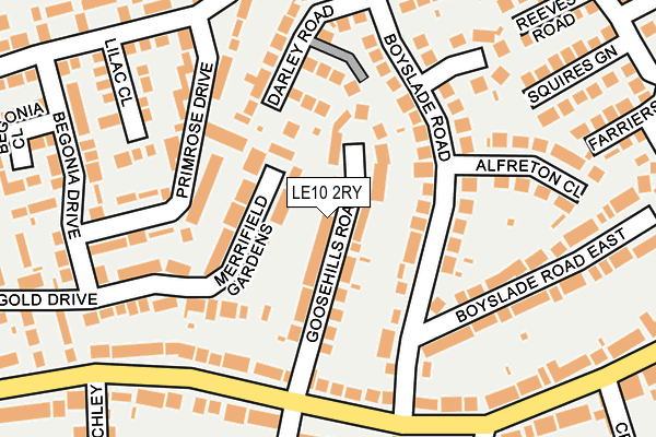 LE10 2RY map - OS OpenMap – Local (Ordnance Survey)