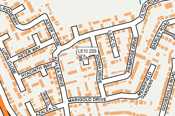 LE10 2SS map - OS OpenMap – Local (Ordnance Survey)