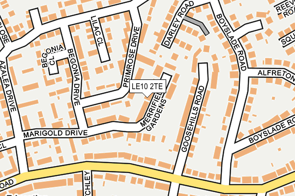 LE10 2TE map - OS OpenMap – Local (Ordnance Survey)