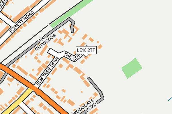 LE10 2TF map - OS OpenMap – Local (Ordnance Survey)