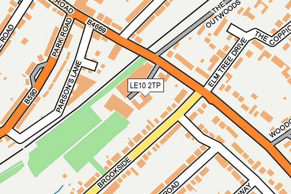 LE10 2TP map - OS OpenMap – Local (Ordnance Survey)