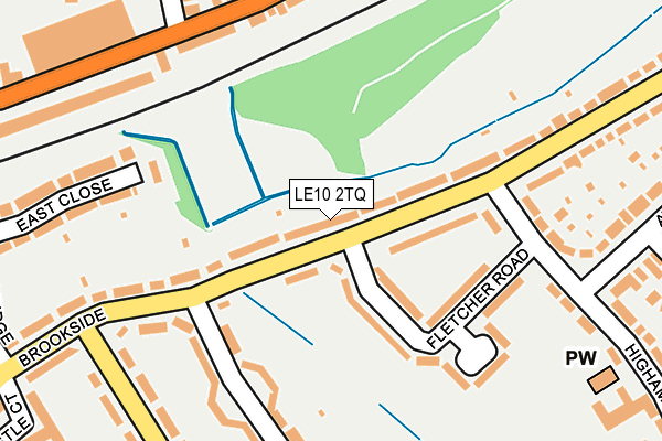 LE10 2TQ map - OS OpenMap – Local (Ordnance Survey)