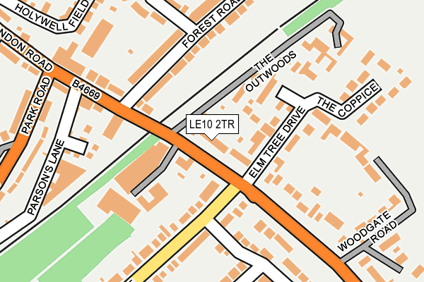 LE10 2TR map - OS OpenMap – Local (Ordnance Survey)