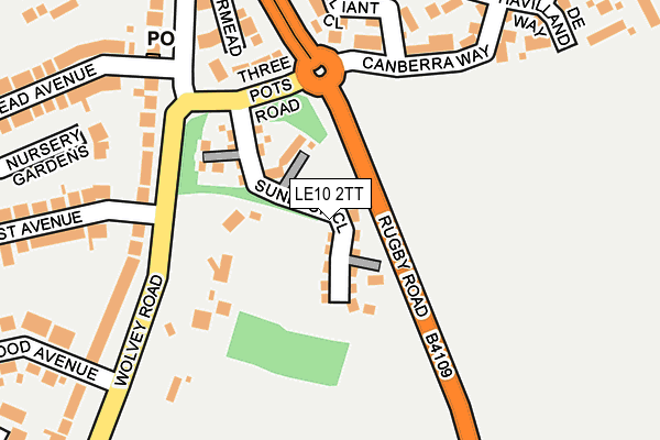 LE10 2TT map - OS OpenMap – Local (Ordnance Survey)