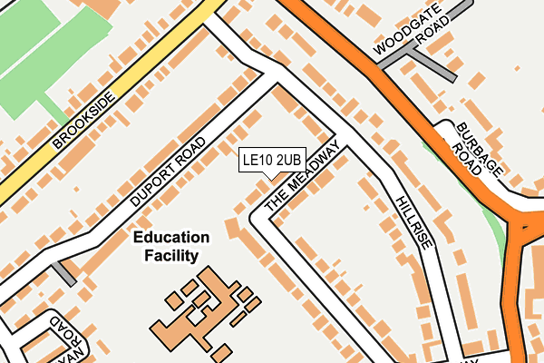 LE10 2UB map - OS OpenMap – Local (Ordnance Survey)