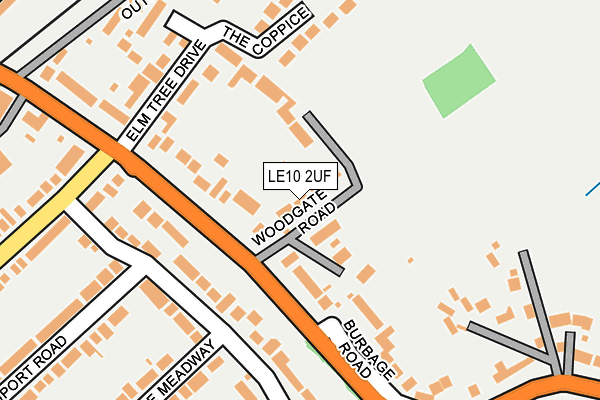 LE10 2UF map - OS OpenMap – Local (Ordnance Survey)