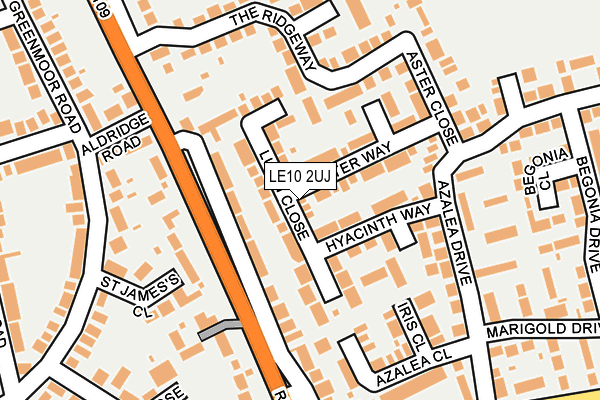 LE10 2UJ map - OS OpenMap – Local (Ordnance Survey)