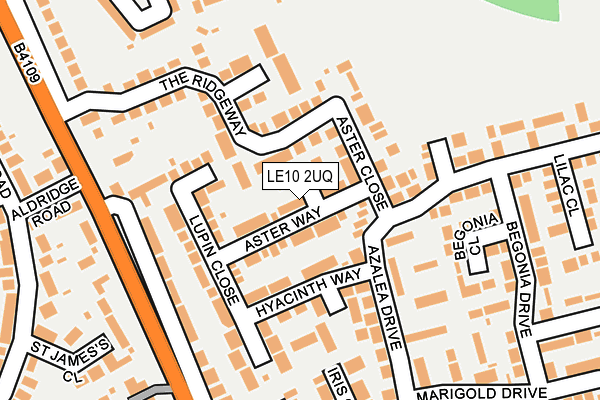 LE10 2UQ map - OS OpenMap – Local (Ordnance Survey)