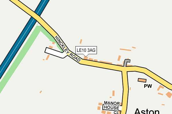 LE10 3AG map - OS OpenMap – Local (Ordnance Survey)