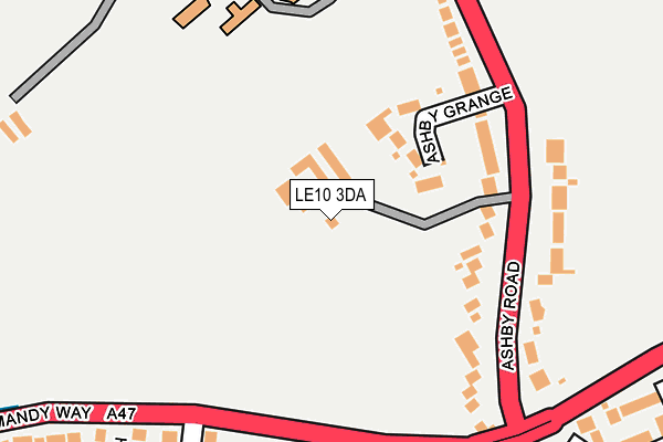 LE10 3DA map - OS OpenMap – Local (Ordnance Survey)