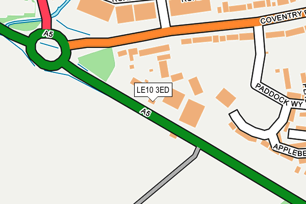 LE10 3ED map - OS OpenMap – Local (Ordnance Survey)