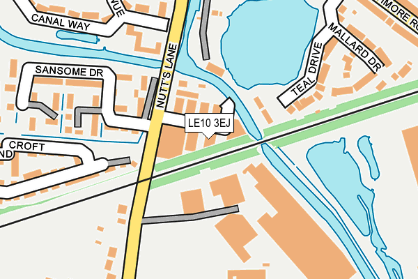 LE10 3EJ map - OS OpenMap – Local (Ordnance Survey)