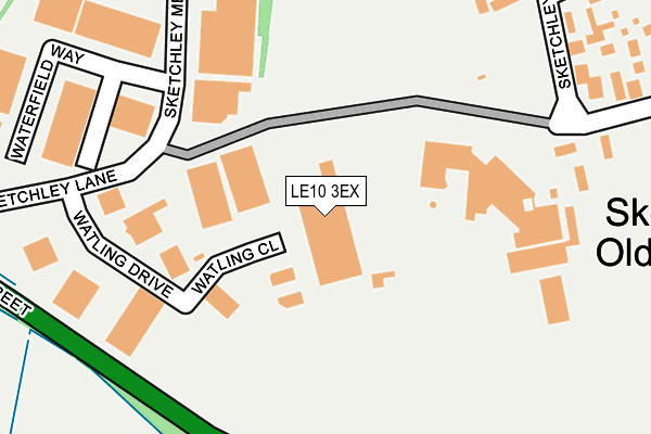 LE10 3EX map - OS OpenMap – Local (Ordnance Survey)