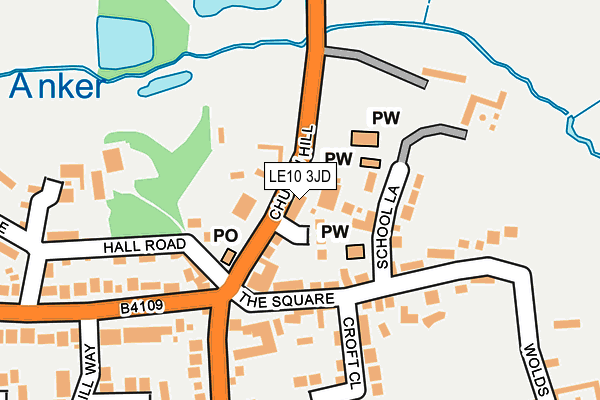 LE10 3JD map - OS OpenMap – Local (Ordnance Survey)