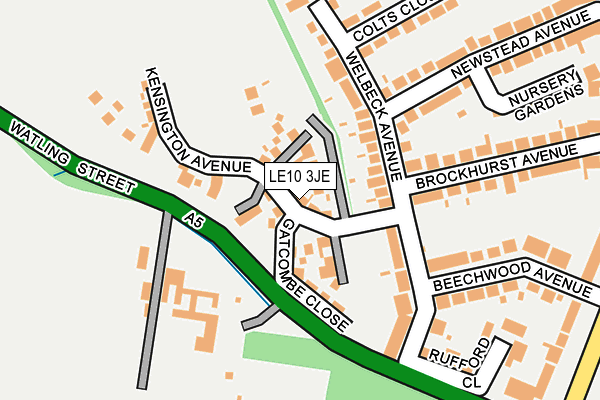 LE10 3JE map - OS OpenMap – Local (Ordnance Survey)