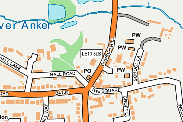 LE10 3LB map - OS OpenMap – Local (Ordnance Survey)