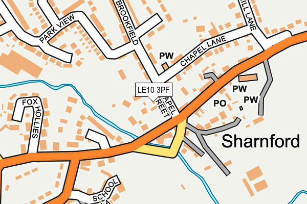LE10 3PF map - OS OpenMap – Local (Ordnance Survey)