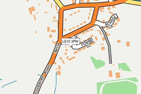 LE10 3PW map - OS OpenMap – Local (Ordnance Survey)