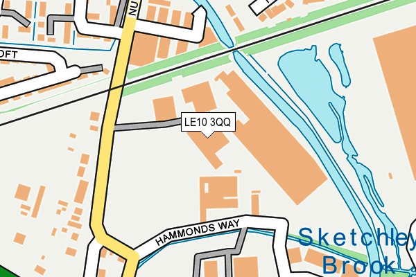 LE10 3QQ map - OS OpenMap – Local (Ordnance Survey)