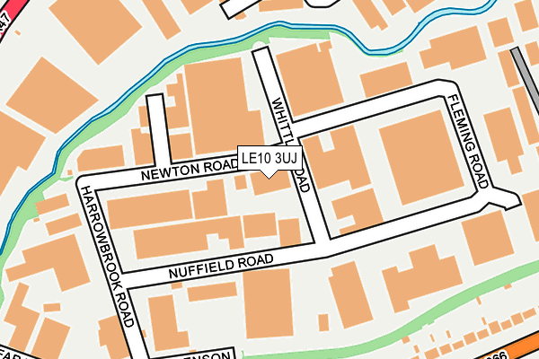 LE10 3UJ map - OS OpenMap – Local (Ordnance Survey)