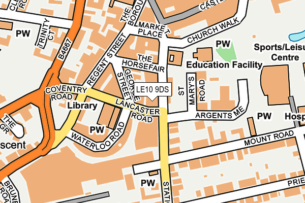 LE10 9DS map - OS OpenMap – Local (Ordnance Survey)