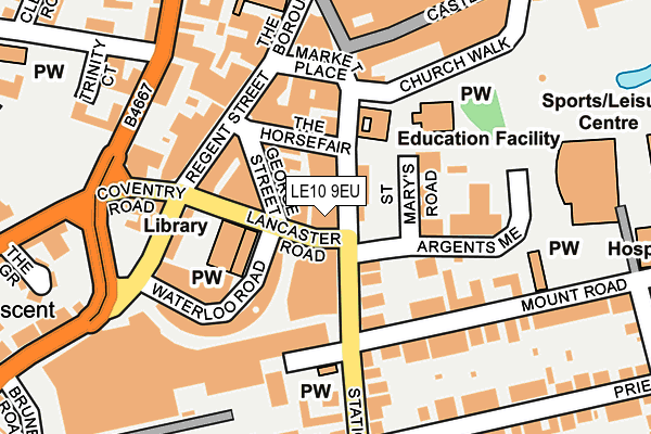 LE10 9EU map - OS OpenMap – Local (Ordnance Survey)