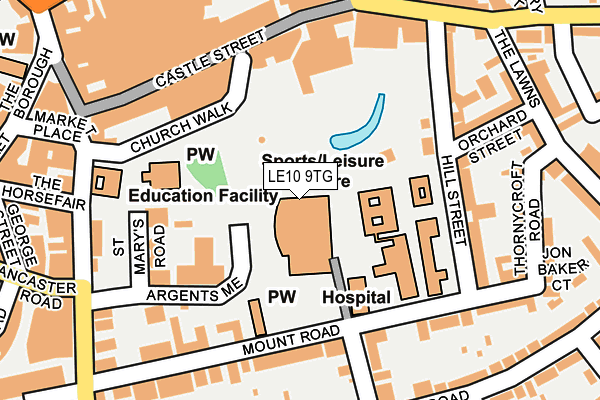 LE10 9TG map - OS OpenMap – Local (Ordnance Survey)