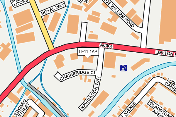 LE11 1AP map - OS OpenMap – Local (Ordnance Survey)