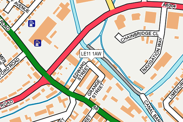 LE11 1AW map - OS OpenMap – Local (Ordnance Survey)