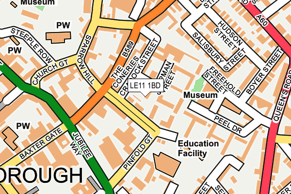 LE11 1BD map - OS OpenMap – Local (Ordnance Survey)