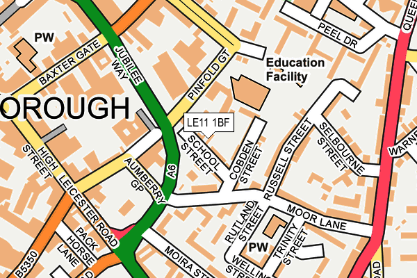 LE11 1BF map - OS OpenMap – Local (Ordnance Survey)