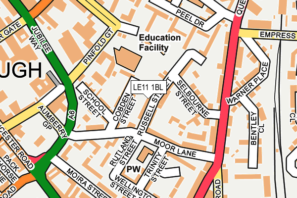 LE11 1BL map - OS OpenMap – Local (Ordnance Survey)