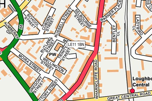 LE11 1BN map - OS OpenMap – Local (Ordnance Survey)