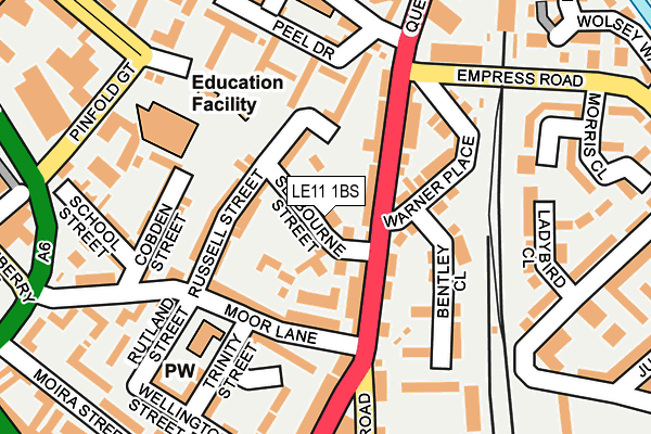 LE11 1BS map - OS OpenMap – Local (Ordnance Survey)