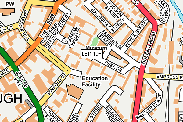 LE11 1DF map - OS OpenMap – Local (Ordnance Survey)