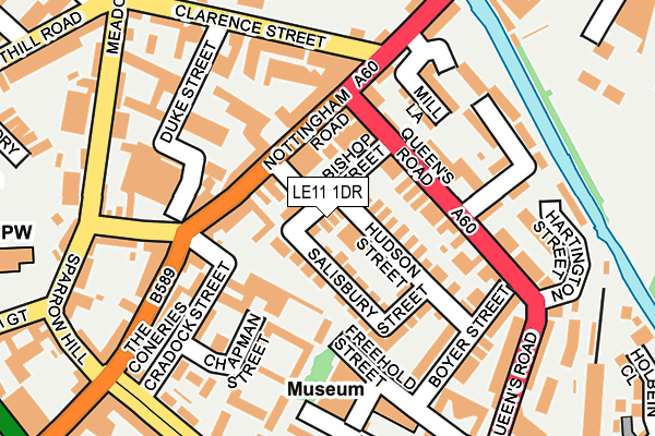 LE11 1DR map - OS OpenMap – Local (Ordnance Survey)